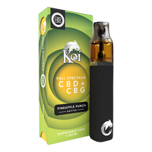 Load image into Gallery viewer, Koi Full Spectrum CBD + CBG Disposable Vape Bar (2 Gram) – Pineapple Punch (Sativa)