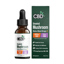 Load image into Gallery viewer, CbdFx Unwind Mushroom + CBD Drops: CBN Relax Blend