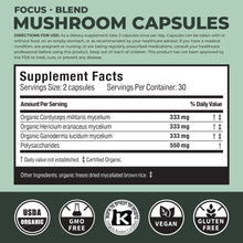 Load image into Gallery viewer, Verdant Leaf Focus Mushroom Capsules