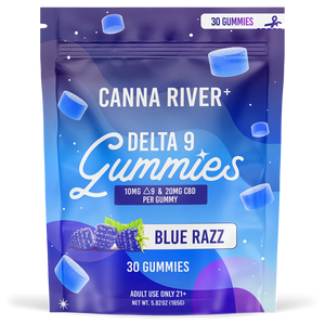 Canna River D9 THC:CBD Blue Razz Gummies