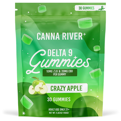 Canna River D9 THC:CBD Crazy Apple Gummies