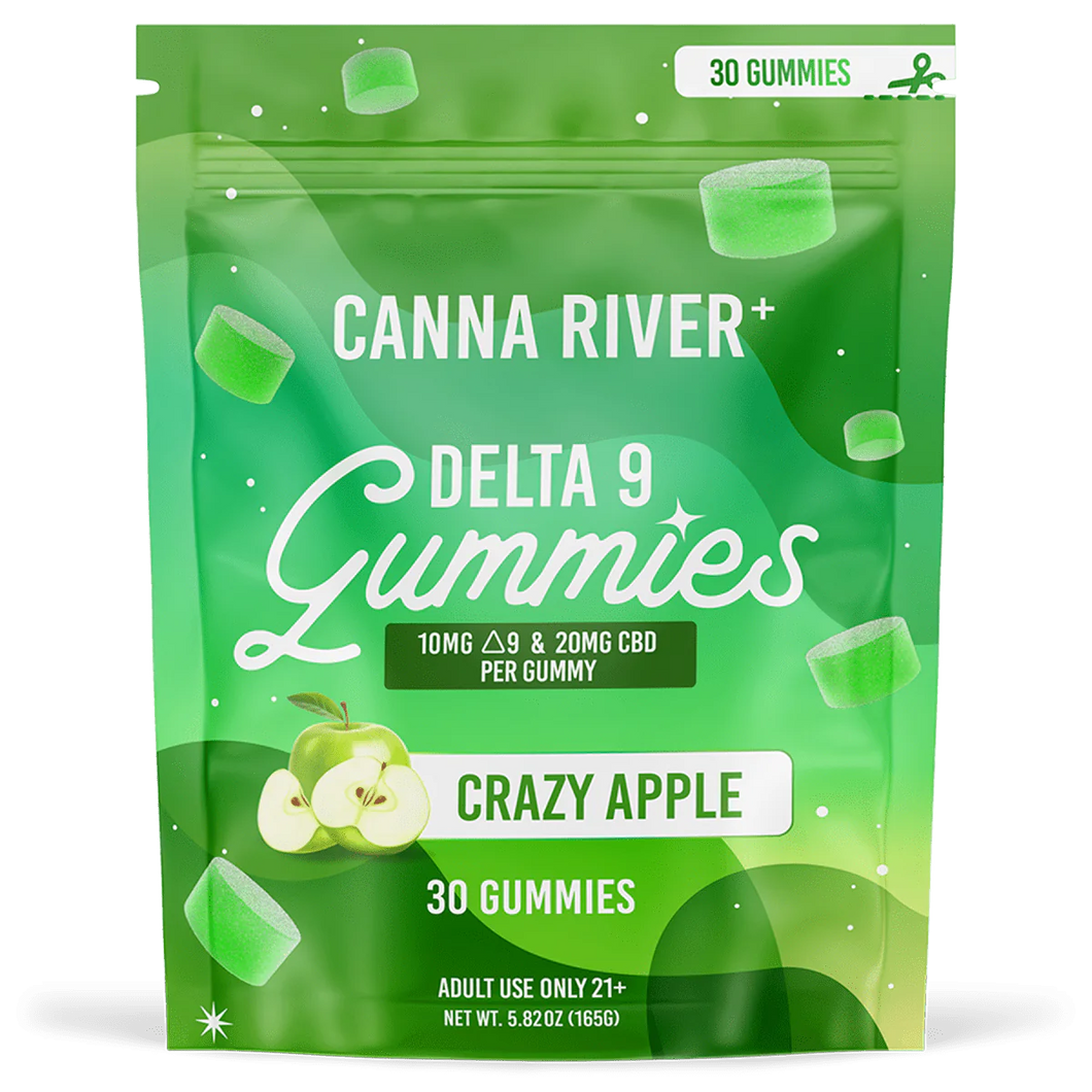 Canna River D9 THC:CBD Crazy Apple Gummies