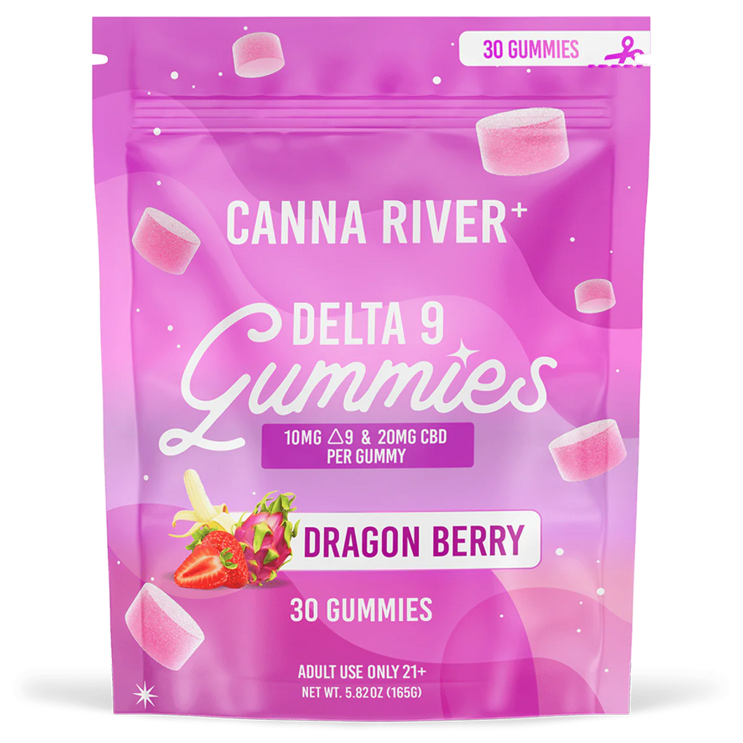 Canna River D9 THC:CBD Dragon Berry Gummies