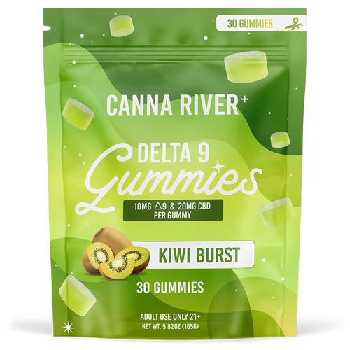 Canna River D9 THC:CBD Kiwi Burst Gummies