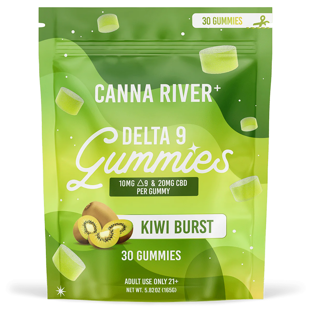 Canna River D9 THC:CBD Kiwi Burst Gummies