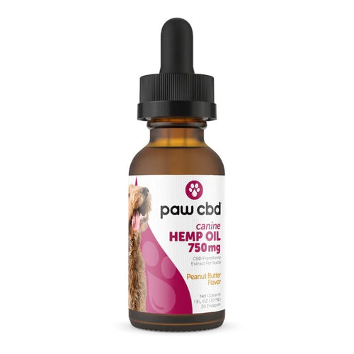 Paw CBD Broad Spectrum CBD Dog Oil Tincture - Peanut Butter