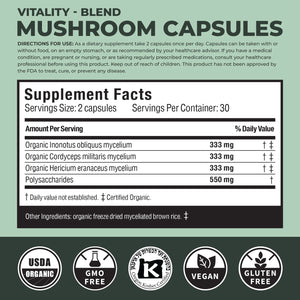 Verdant Leaf Vitality Mushroom Capsules