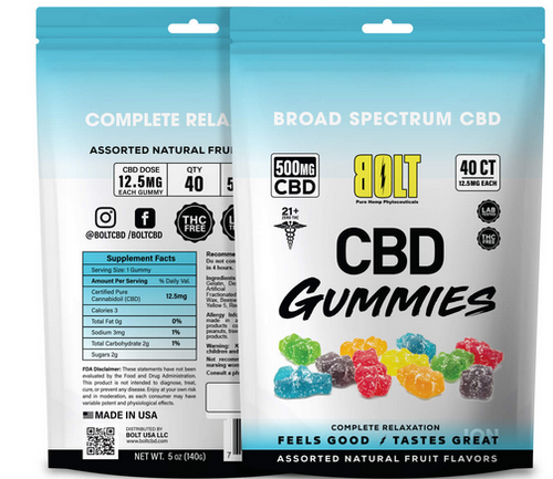 Bolt - CBD Gummies 500mg/40ct