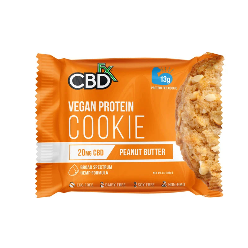 CbdFx 20mg Peanut Butter Cookie With Protein – 100% Vegan